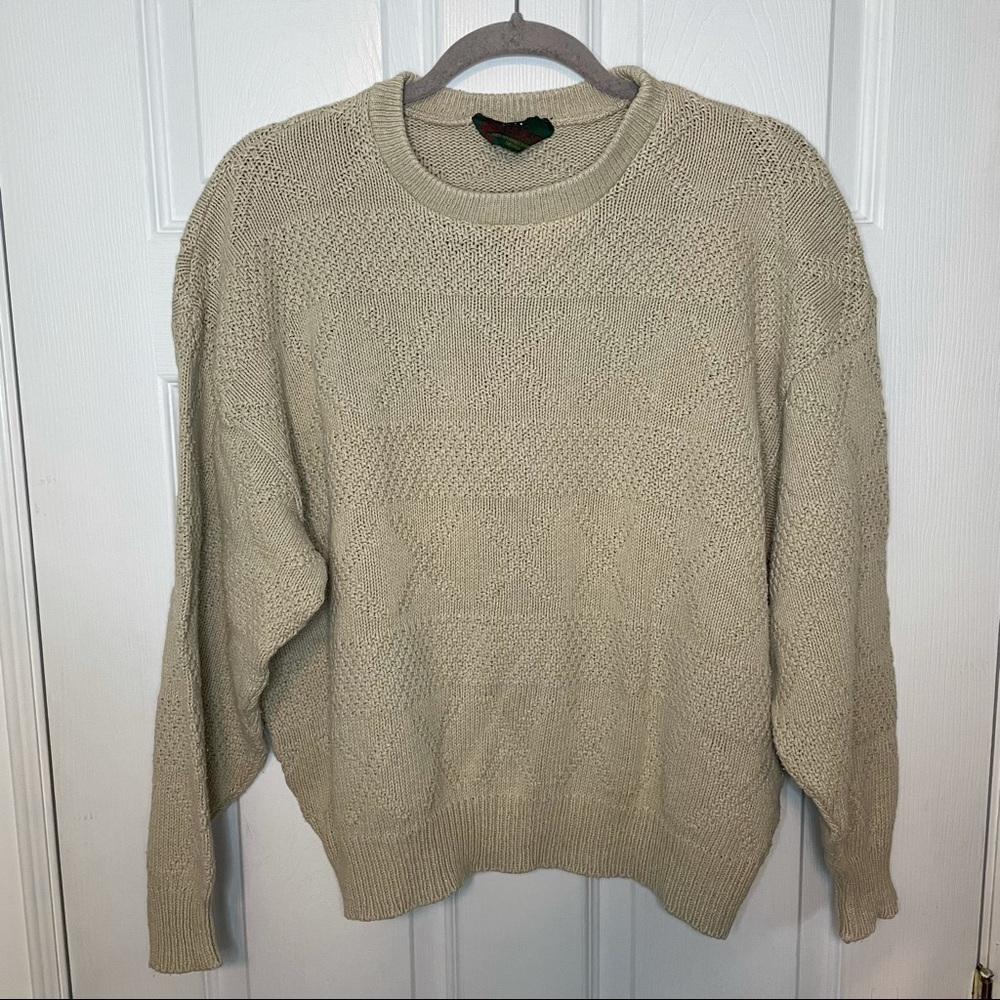 VINTAGE Parkhurst Made in Canada Crewneck Pullover grandpa Sweater cotton small